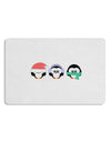 Christmas Penguins See No Evil Hear No Evil Speak No Evil 12 x 18 Placemat Set of 4 Placemats-Placemat-TooLoud-White-Davson Sales