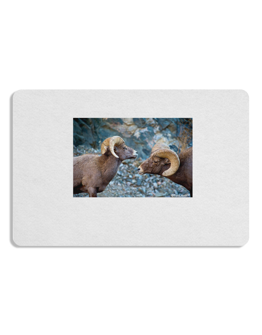 Two Bighorn Rams Placemat Set of 4 Placemats-Placemat-TooLoud-White-Davson Sales