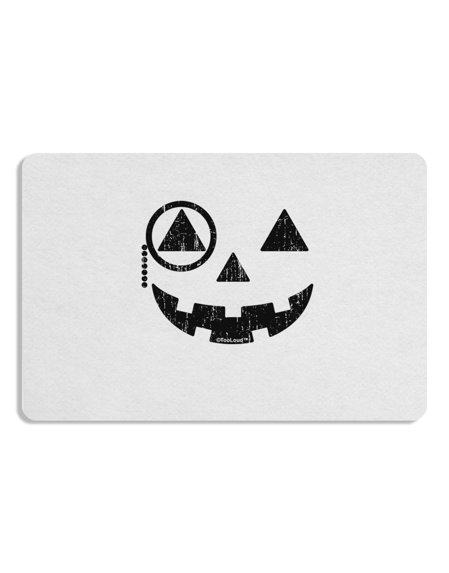 Monocle Jack-o-Lantern Distressed Placemat Set of 4 Placemats-Placemat-TooLoud-White-Davson Sales