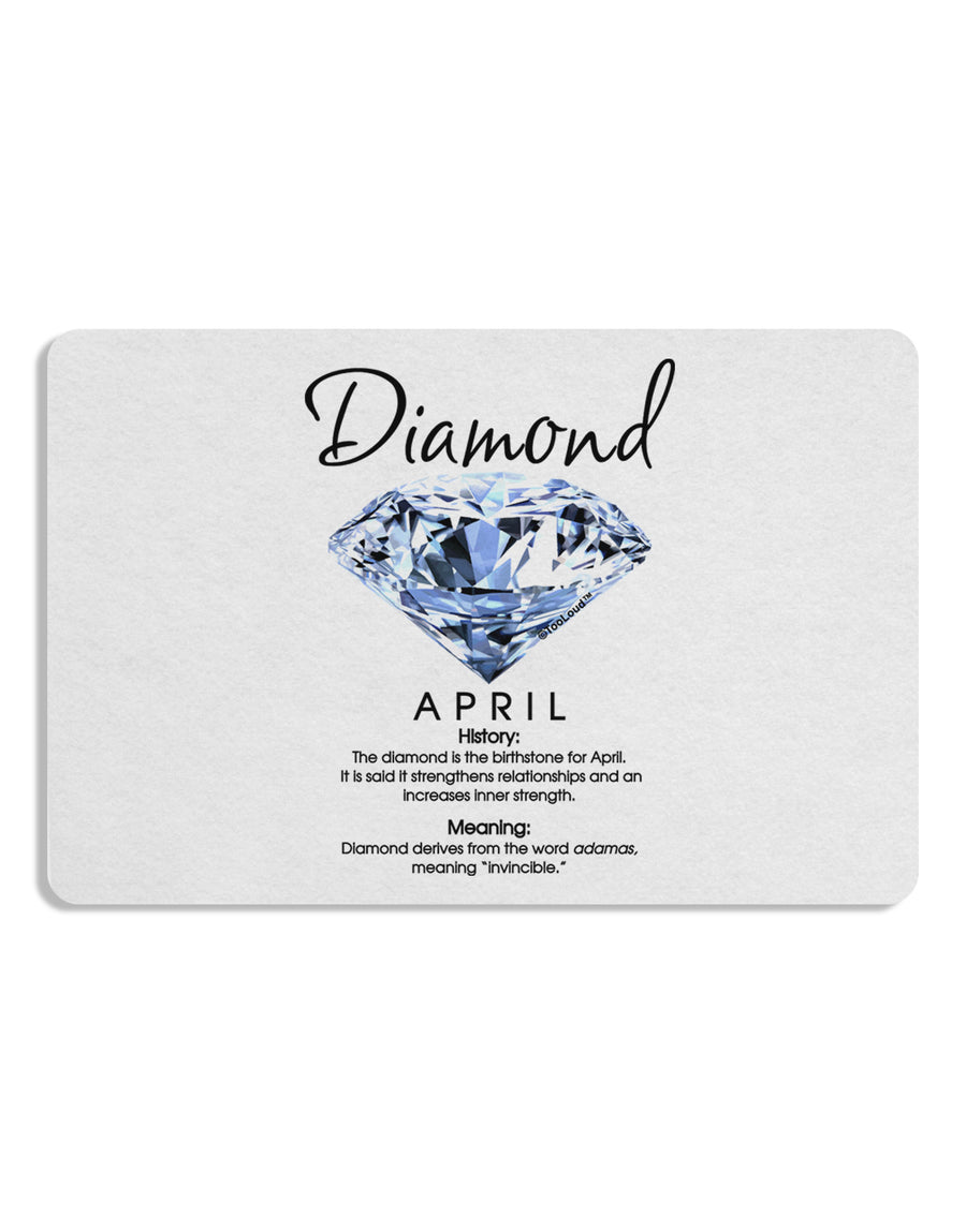 Birthstone Diamond Placemat by TooLoud Set of 4 Placemats-Placemat-TooLoud-White-Davson Sales