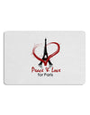 Peace & Love For Paris Placemat Set of 4 Placemats-Placemat-TooLoud-White-Davson Sales