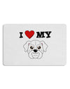 I Heart My - Cute Bulldog - White Placemat by TooLoud Set of 4 Placemats-Placemat-TooLoud-White-Davson Sales