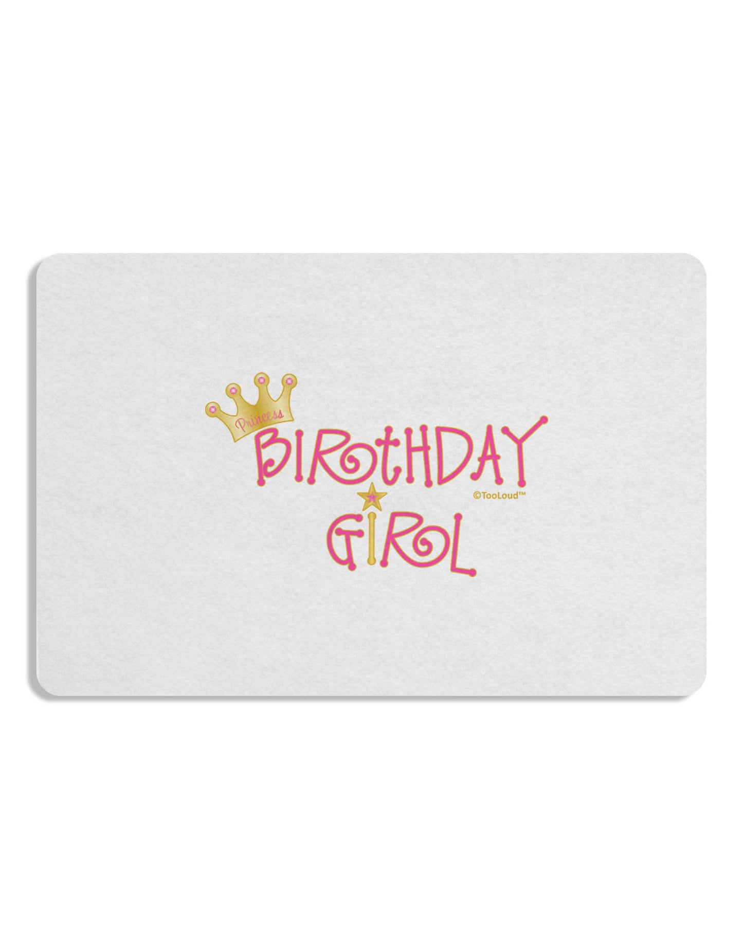 Birthday Girl - Princess Crown and Wand Placemat by TooLoud Set of 4 Placemats-Placemat-TooLoud-White-Davson Sales