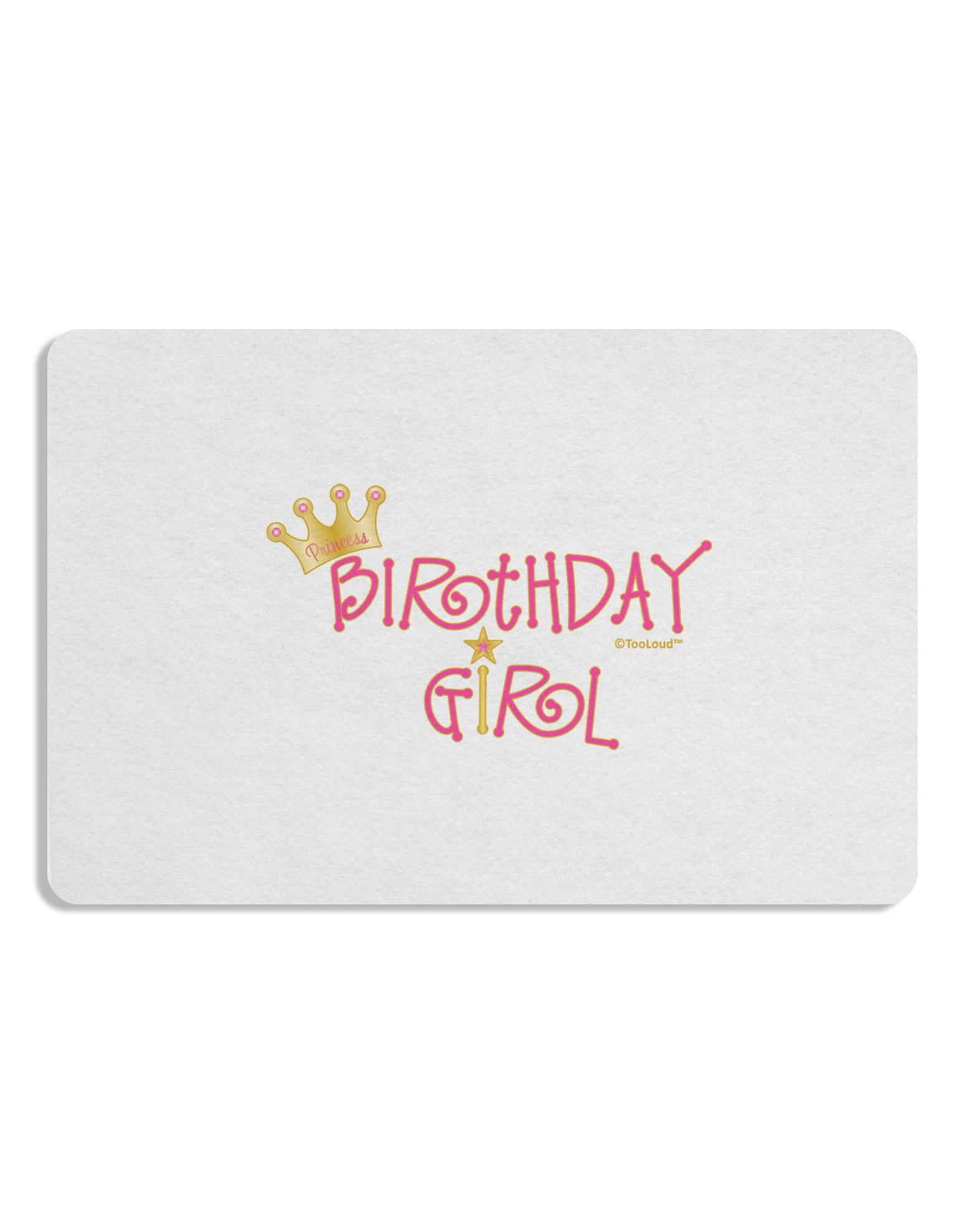 Birthday Girl - Princess Crown and Wand Placemat by TooLoud Set of 4 Placemats-Placemat-TooLoud-White-Davson Sales