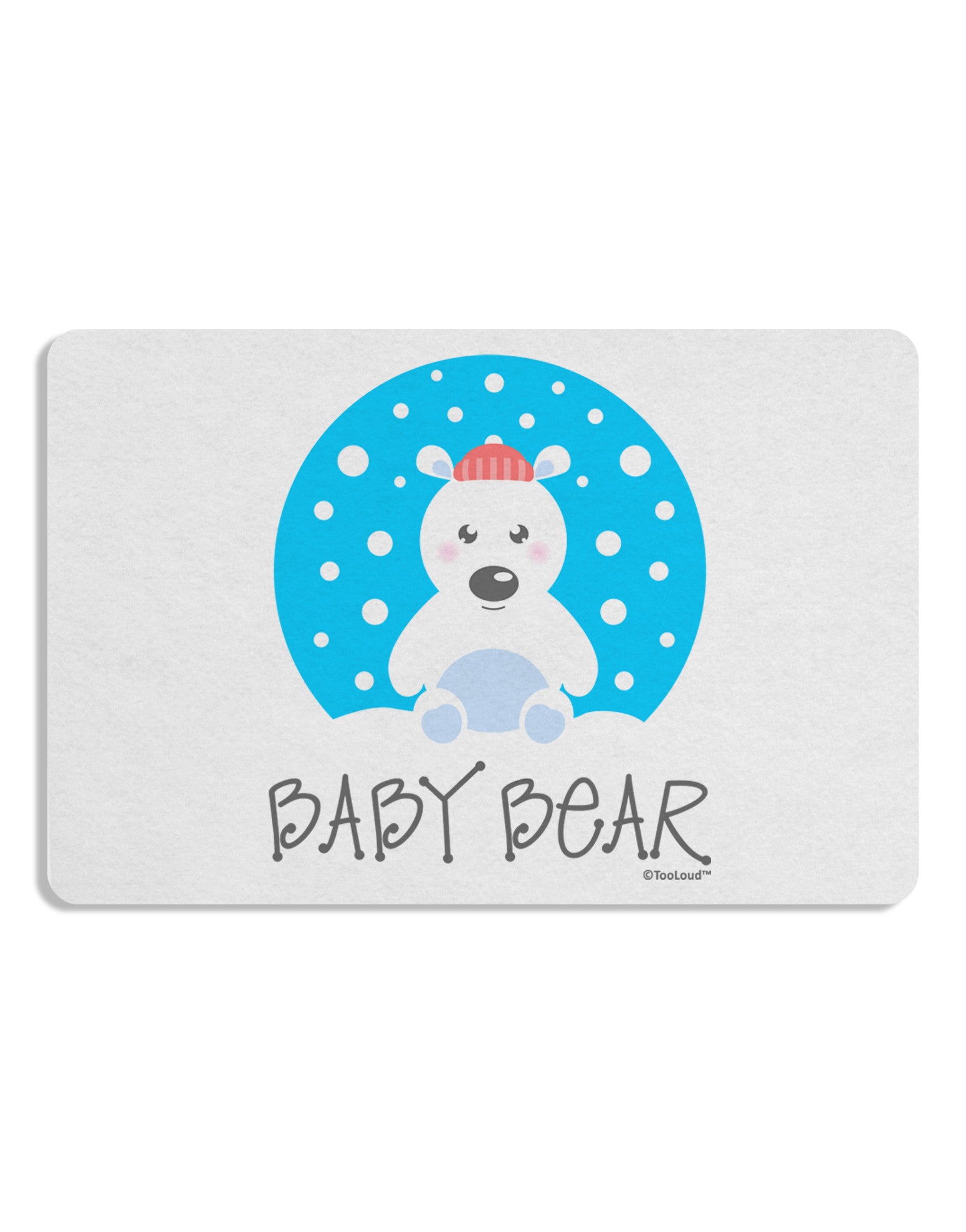 Matching Polar Bear Family - Baby Bear 12 x 18 Placemat by TooLoud Set of 4 Placemats-Placemat-TooLoud-White-Davson Sales