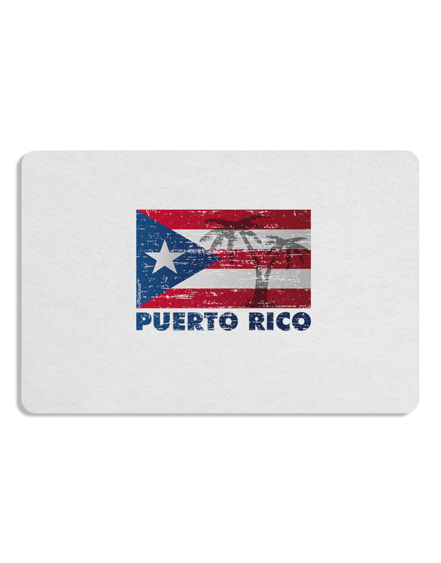 Distressed Puerto Rico Flag Placemat Set of 4 Placemats-Placemat-TooLoud-White-Davson Sales