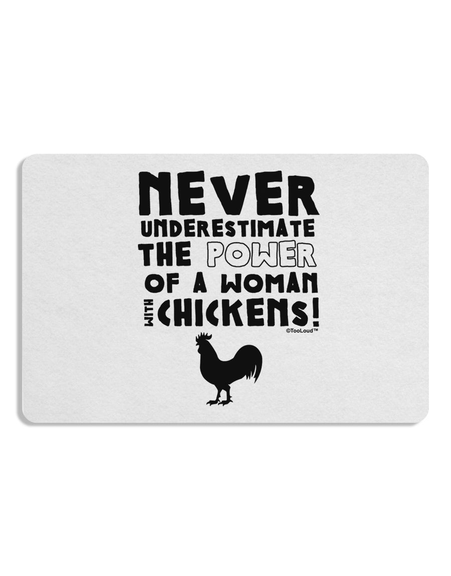 A Woman With Chickens Placemat by TooLoud Set of 4 Placemats-Placemat-TooLoud-White-Davson Sales