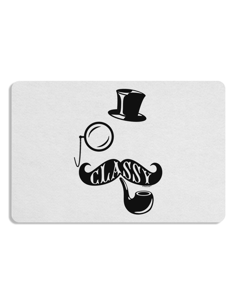 Classy Tophat Mustache Pipe and Monocle Placemat Set of 4 Placemats-Placemat-TooLoud-White-Davson Sales