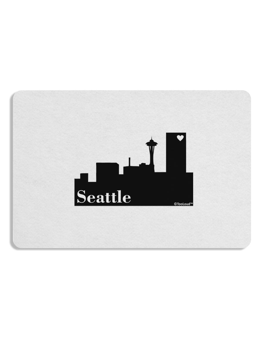 Seattle Skyline with Space Needle Placemat by TooLoud Set of 4 Placemats-Placemat-TooLoud-White-Davson Sales