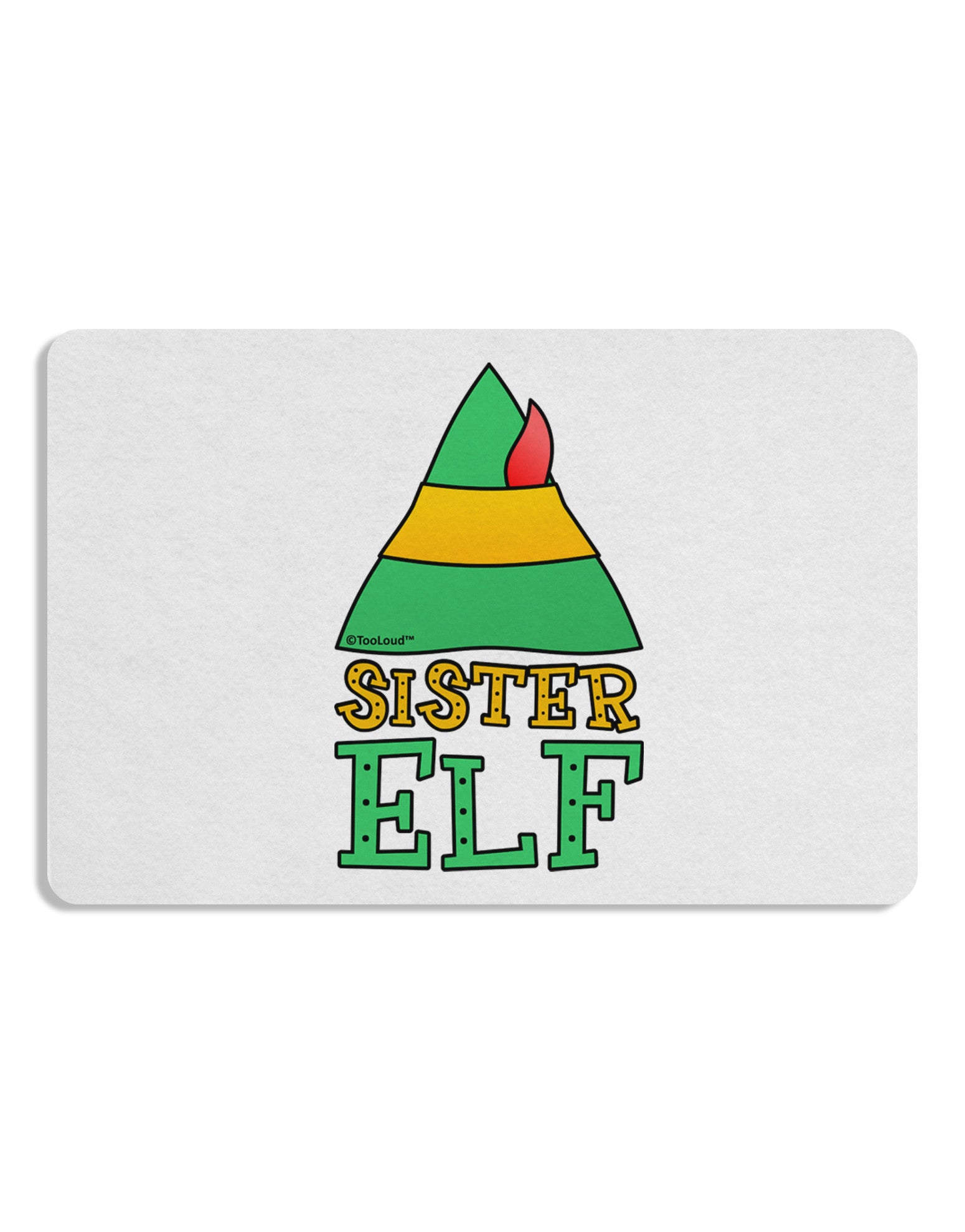 Matching Christmas Design - Elf Family - Sister Elf 12 x 18 Placemat by TooLoud Set of 4 Placemats-Placemat-TooLoud-White-Davson Sales