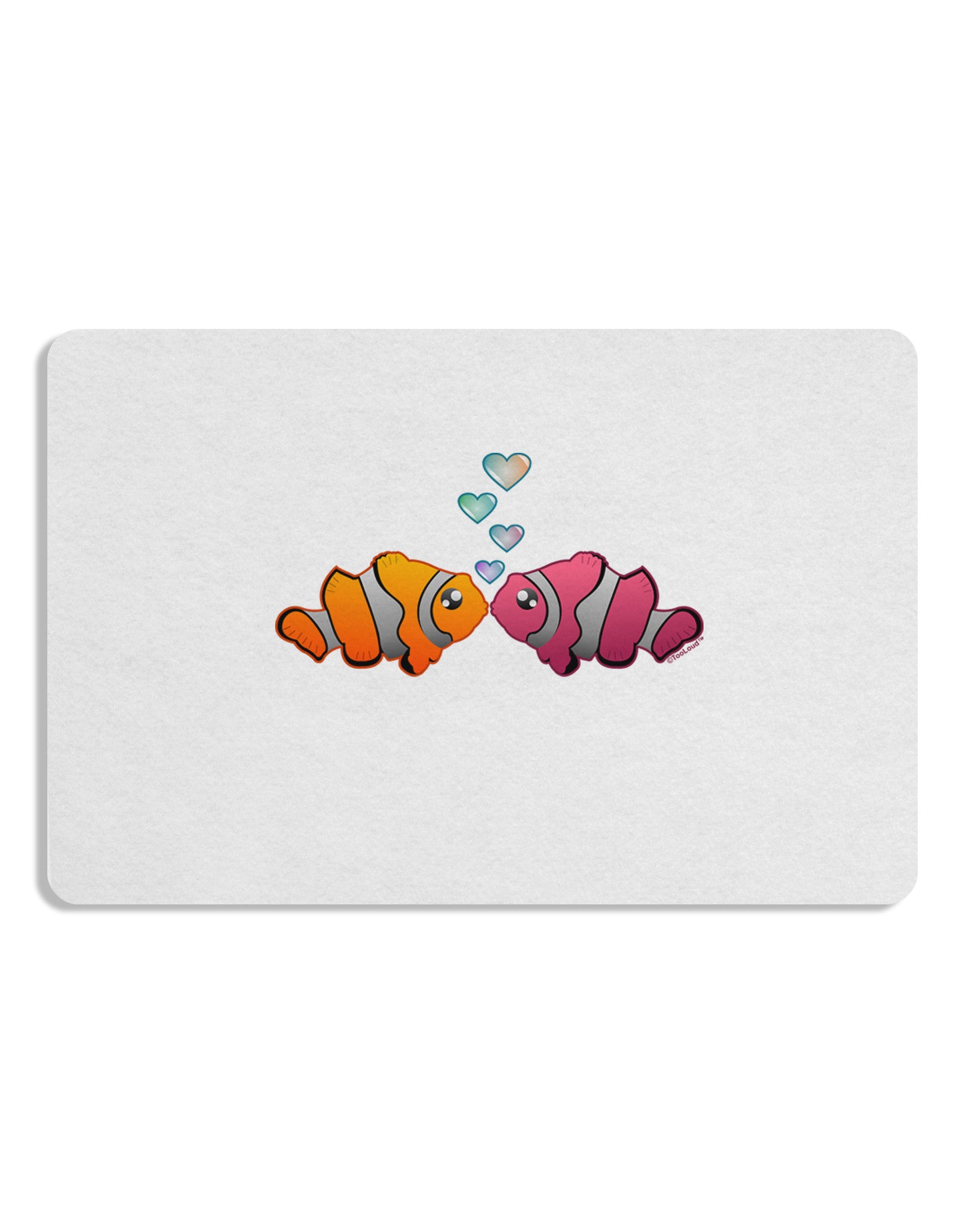 Kissy Clownfish Placemat Set of 4 Placemats-Placemat-TooLoud-White-Davson Sales