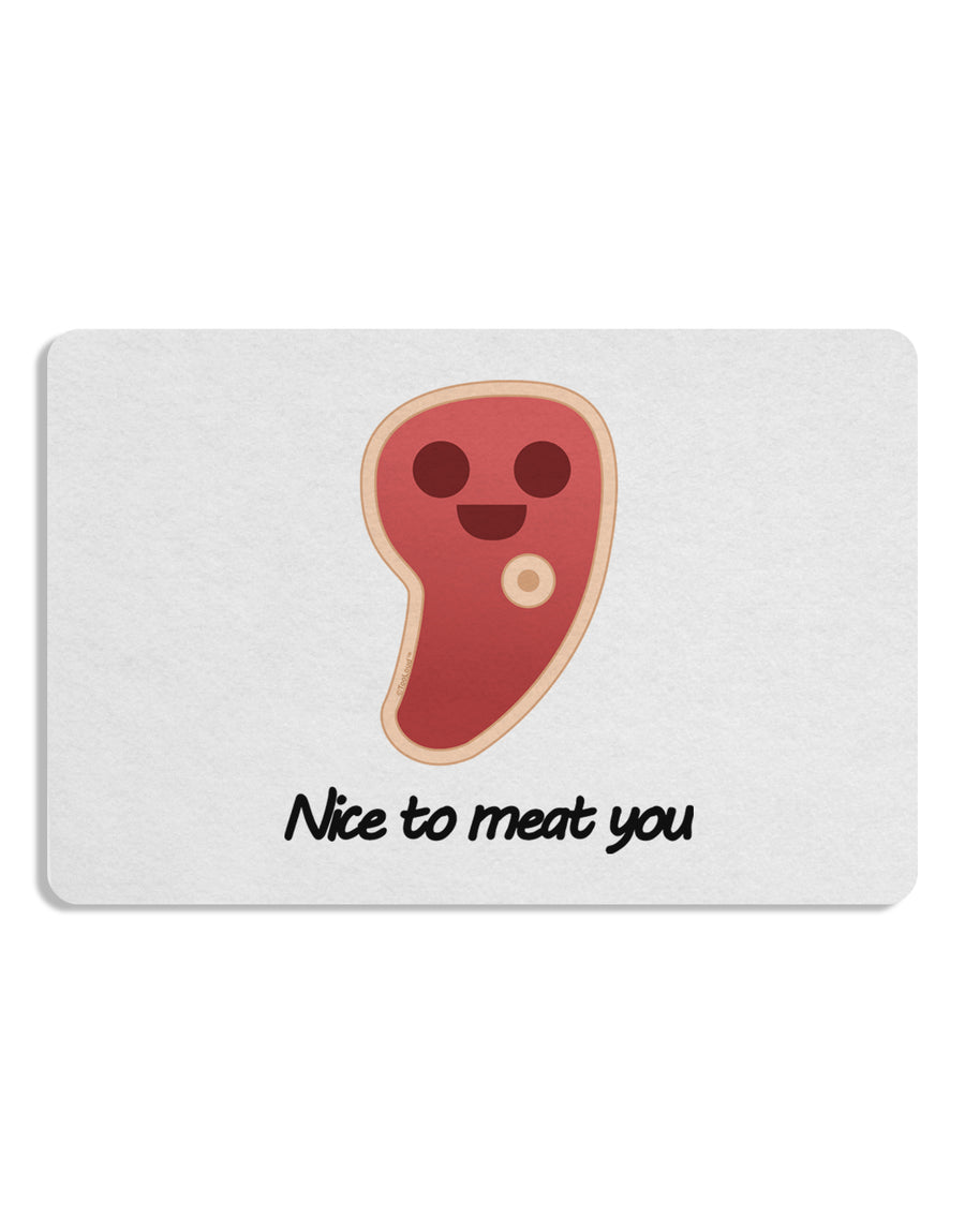 Steak - Nice to Meat You 12 x 18 Placemat Set of 4 Placemats-Placemat-TooLoud-White-Davson Sales