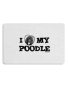 I Heart My Poodle Placemat by TooLoud Set of 4 Placemats-Placemat-TooLoud-White-Davson Sales