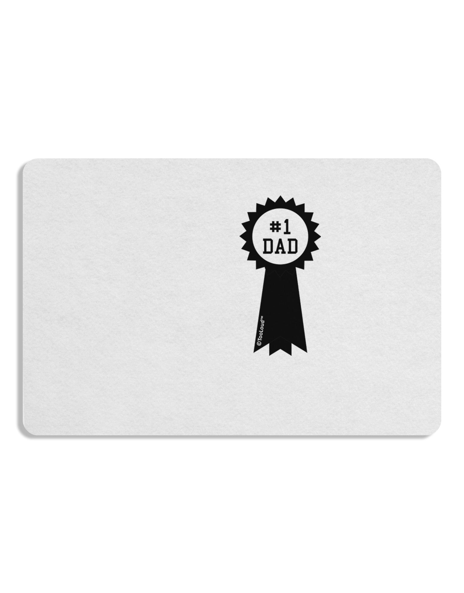 Number One Dad Award Ribbon Placemat Set of 4 Placemats-Placemat-TooLoud-White-Davson Sales