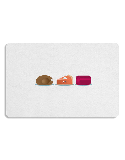 Cute Thanksgiving Food 12 x 18 Placemat Set of 4 Placemats-Placemat-TooLoud-White-Davson Sales