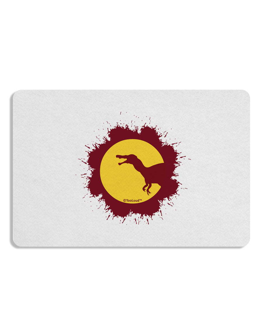 Dinosaur Silhouette Splatter Design Placemat by TooLoud Set of 4 Placemats-Placemat-TooLoud-White-Davson Sales