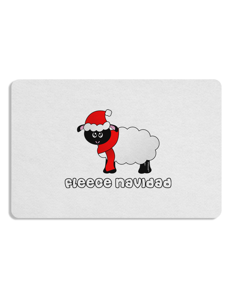 Fleece Navidad Christmas Sheep 12 x 18 Placemat Set of 4 Placemats-Placemat-TooLoud-White-Davson Sales