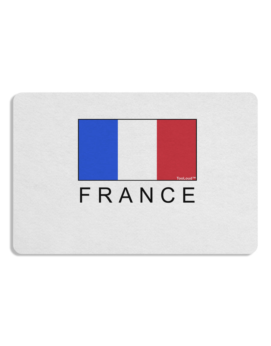 French Flag - France Text Placemat by TooLoud Set of 4 Placemats-Placemat-TooLoud-White-Davson Sales