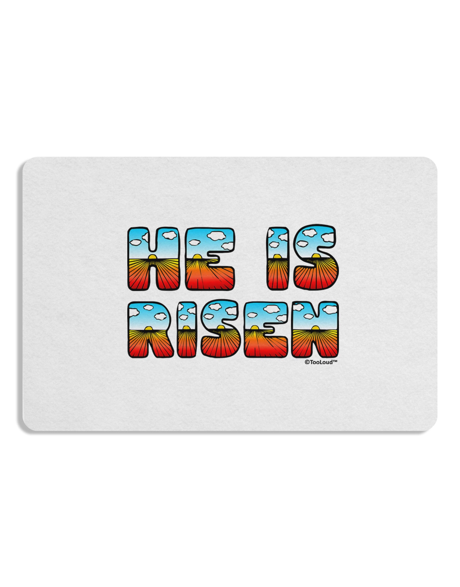 He Is Risen - Easter - Sunrise Letters Placemat by TooLoud Set of 4 Placemats-Placemat-TooLoud-White-Davson Sales