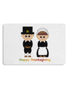 Cute Pilgrim Couple Happy Thanksgiving 12 x 18 Placemat Set of 4 Placemats-Placemat-TooLoud-White-Davson Sales