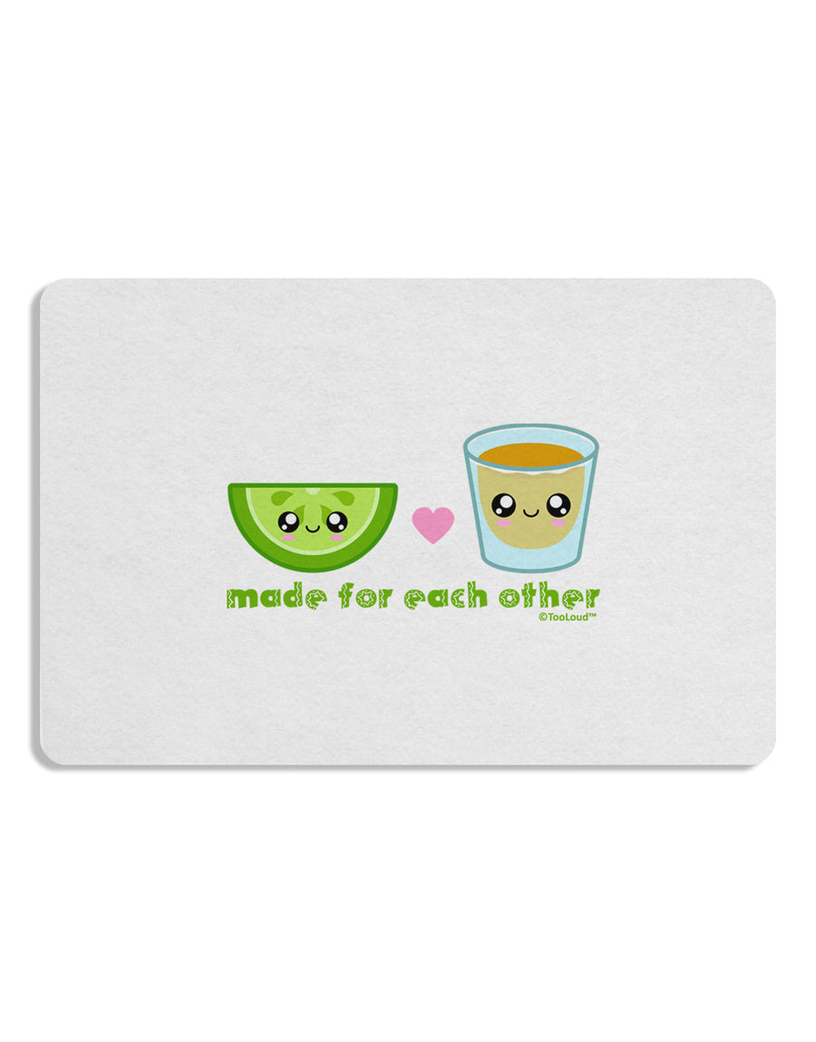 Cute Tequila Shot and Lime - Made For Each Other Placemat by TooLoud Set of 4 Placemats-Placemat-TooLoud-White-Davson Sales