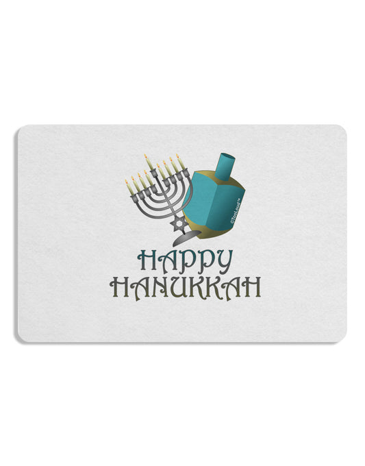 Blue & Silver Happy Hanukkah Placemat Set of 4 Placemats-Placemat-TooLoud-White-Davson Sales