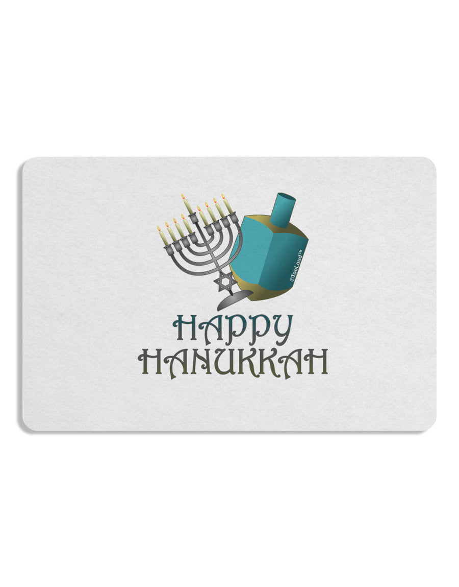 Blue & Silver Happy Hanukkah Placemat Set of 4 Placemats-Placemat-TooLoud-White-Davson Sales