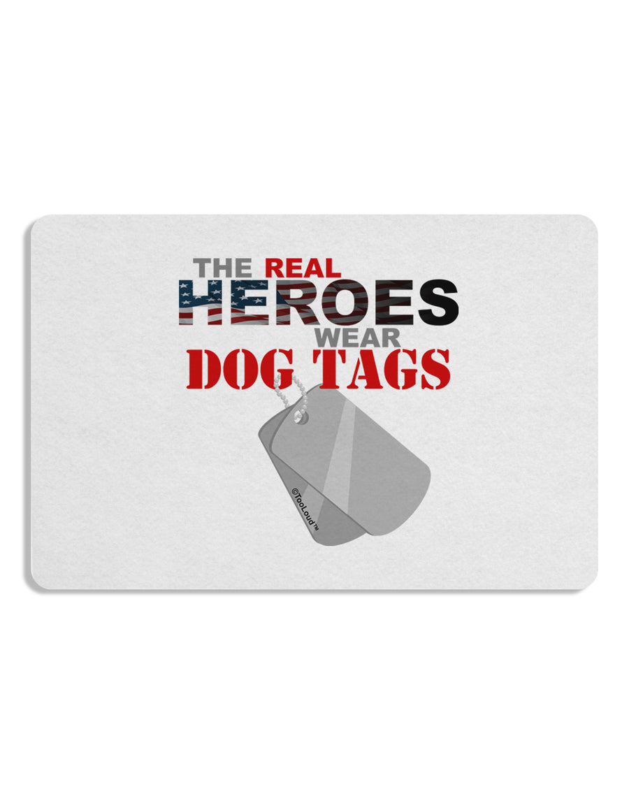 Heroes Dog Tags Placemat Set of 4 Placemats-Placemat-TooLoud-White-Davson Sales