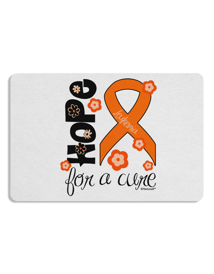 Hope for a Cure - Orange Ribbon Leukemia - Flowers Placemat Set of 4 Placemats-Placemat-TooLoud-White-Davson Sales