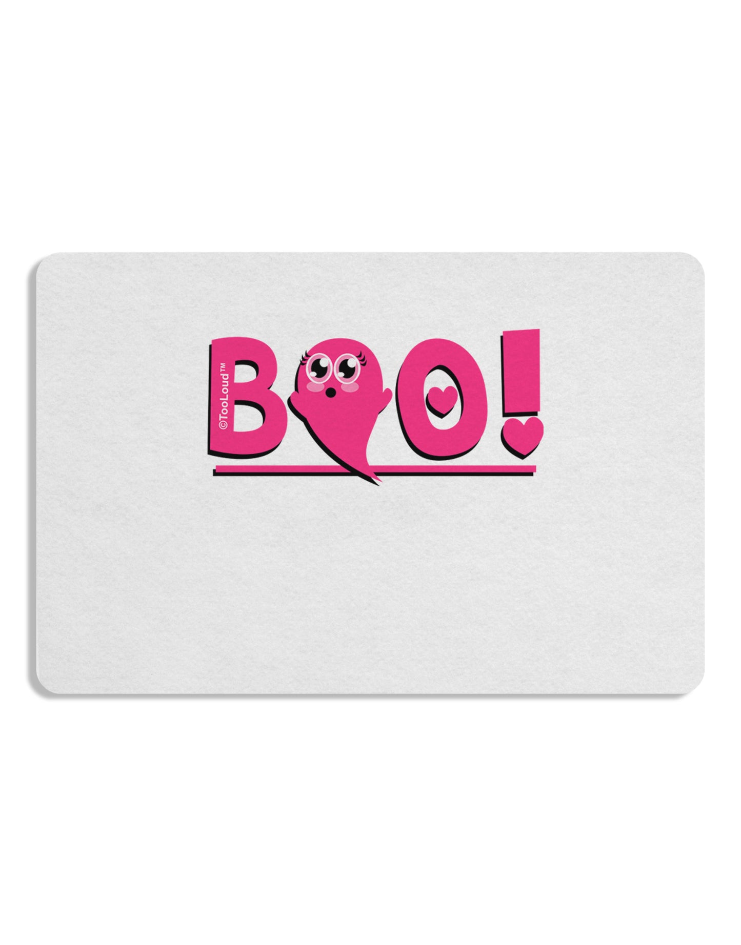 Cute Boo Text Pink Placemat Set of 4 Placemats-Placemat-TooLoud-White-Davson Sales