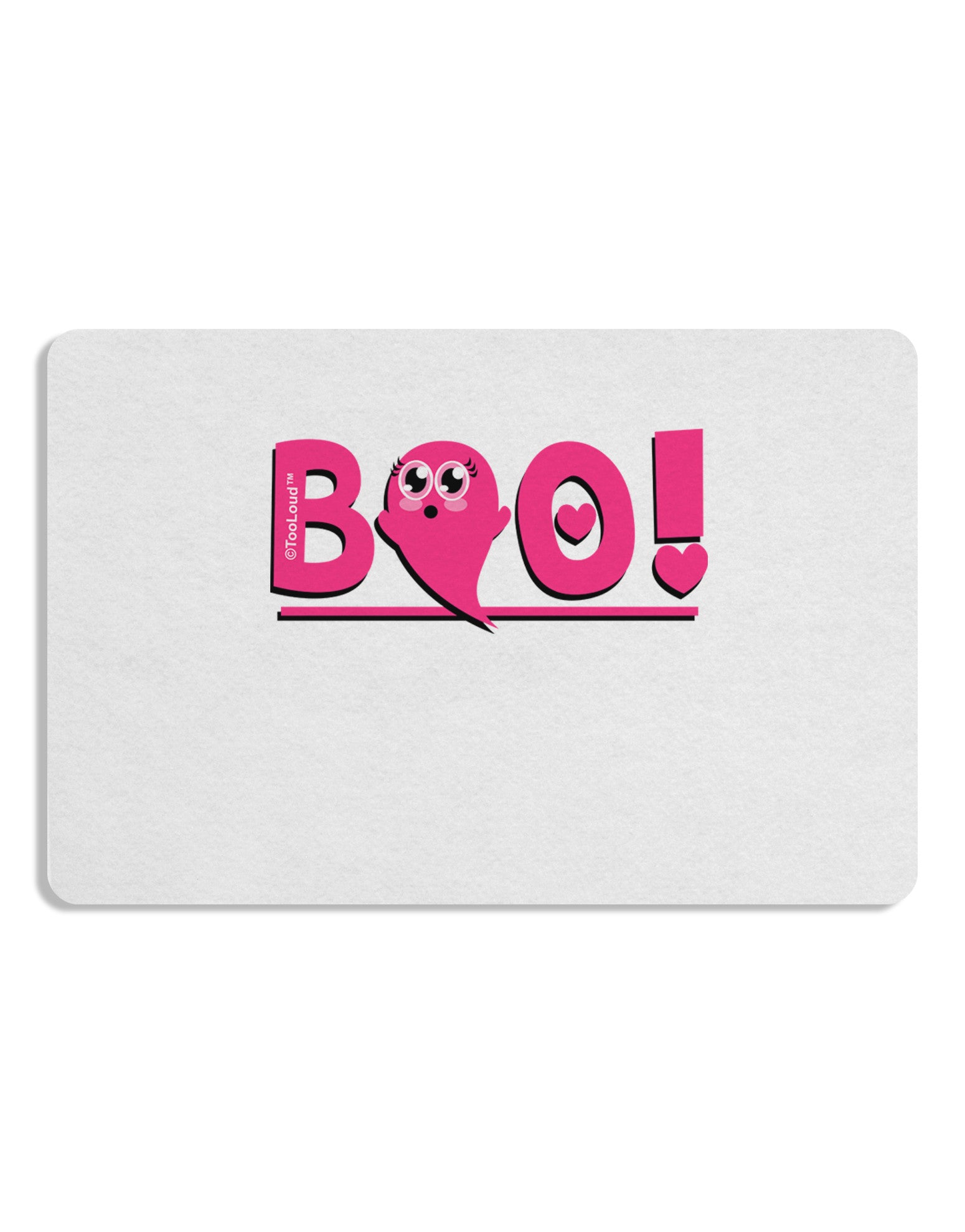 Cute Boo Text Pink Placemat Set of 4 Placemats-Placemat-TooLoud-White-Davson Sales