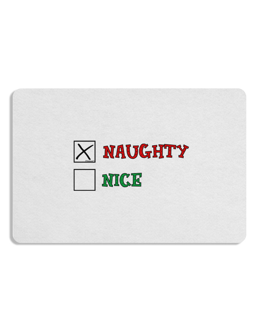 Naughty or Nice Christmas - Naughty 12 x 18 Placemat Set of 4 Placemats-Placemat-TooLoud-White-Davson Sales