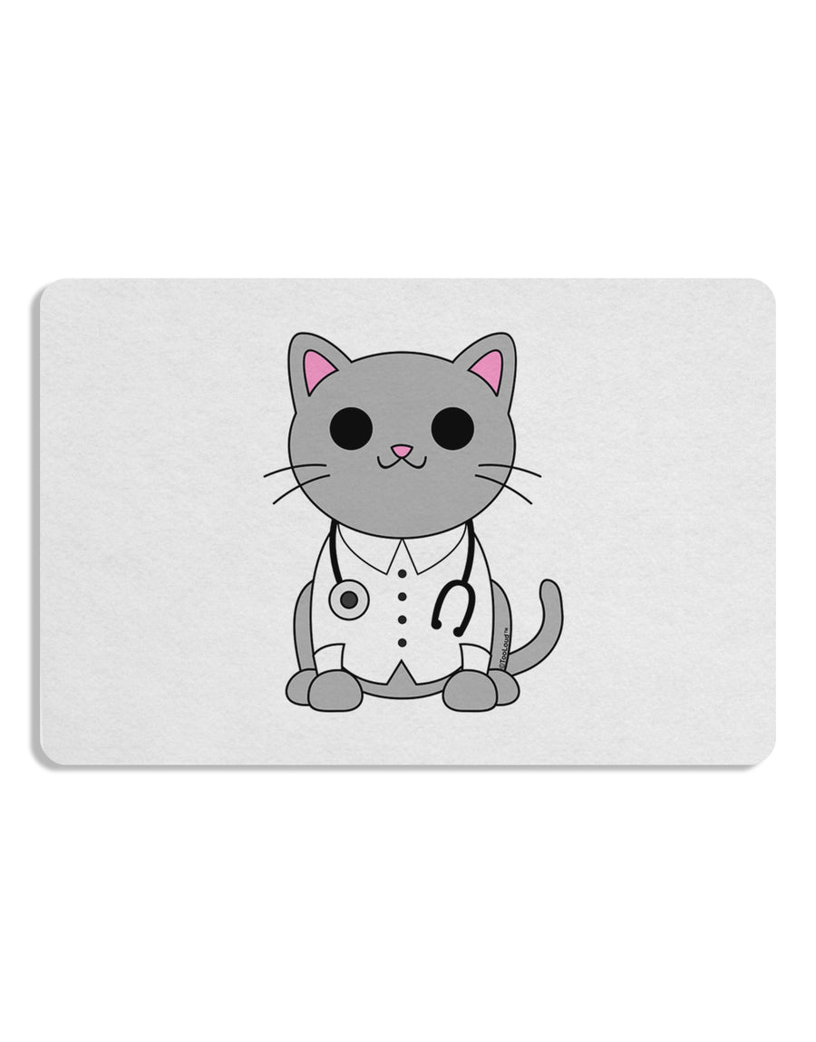 Dr Cat MD - Cute Cat Design 12 x 18 Placemat by TooLoud Set of 4 Placemats-Placemat-TooLoud-White-Davson Sales