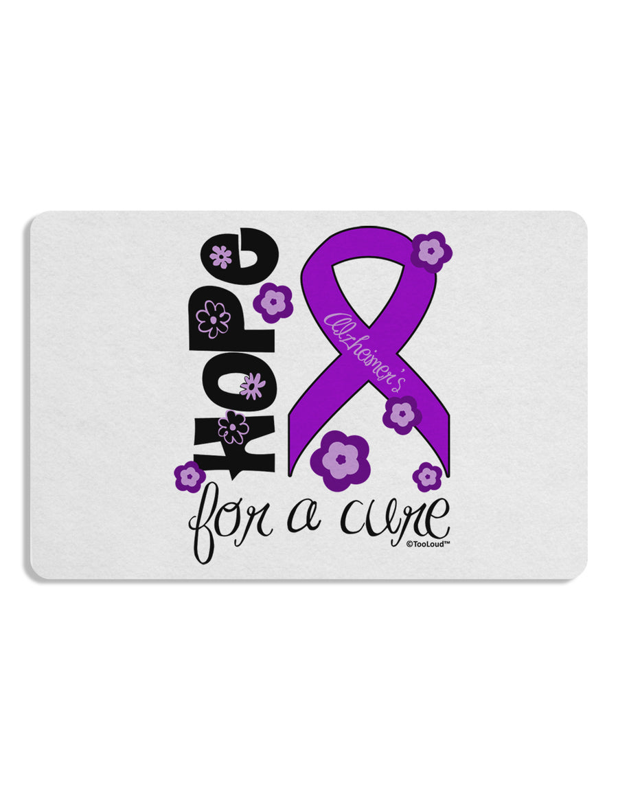 Hope for a Cure - Purple Ribbon Alzheimers Disease - Flowers Placemat Set of 4 Placemats-Placemat-TooLoud-White-Davson Sales