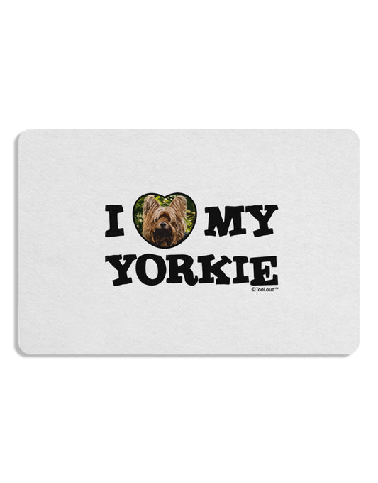 I Heart My Yorkie Placemat by TooLoud Set of 4 Placemats-Placemat-TooLoud-White-Davson Sales