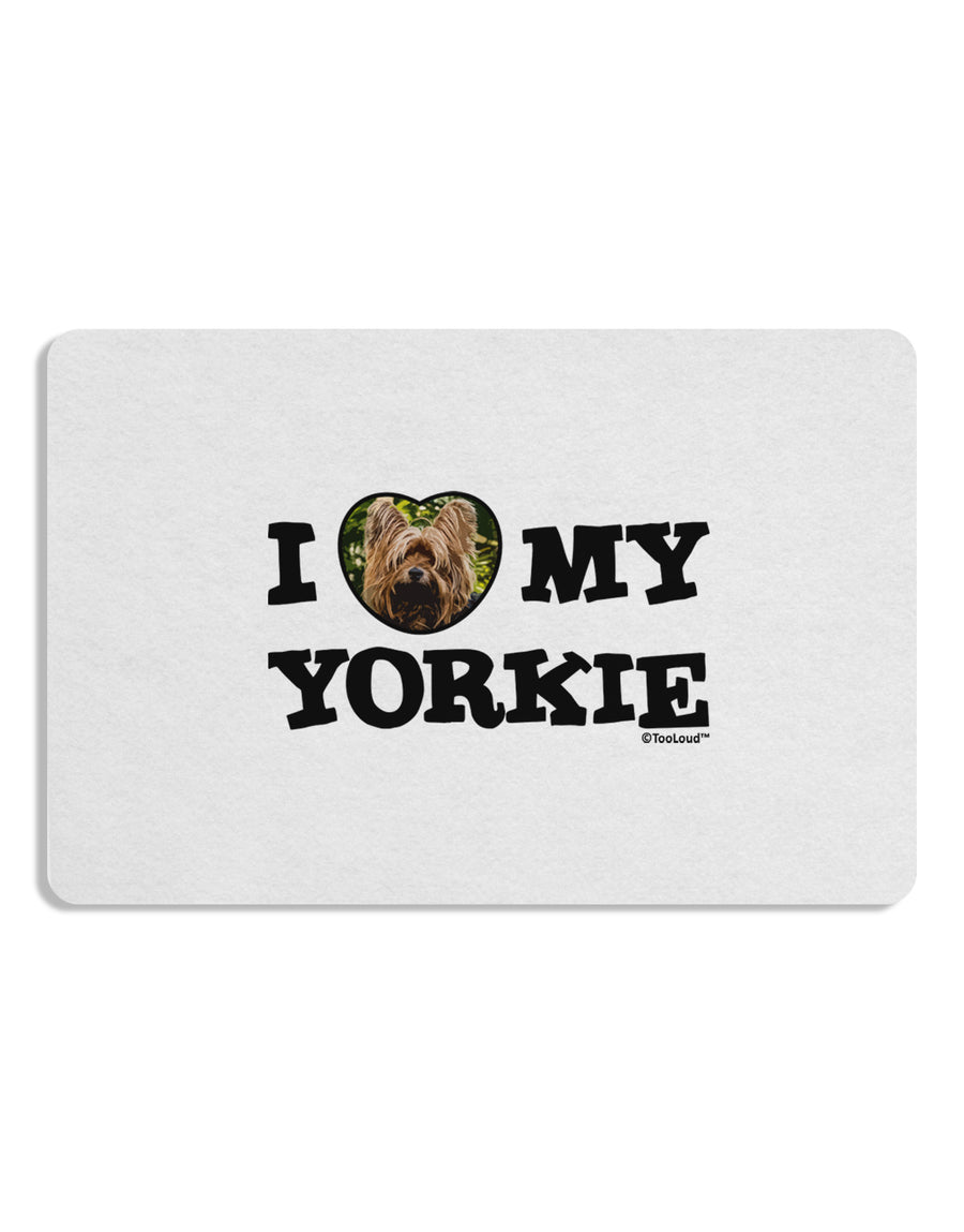 I Heart My Yorkie Placemat by TooLoud Set of 4 Placemats-Placemat-TooLoud-White-Davson Sales