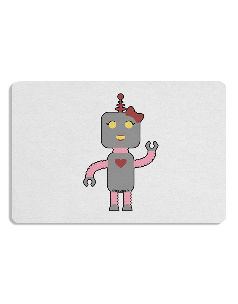 Cute Robot Female Placemat by TooLoud Set of 4 Placemats-Placemat-TooLoud-White-Davson Sales