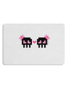 8-Bit Skull Love - Girl and Girl Placemat Set of 4 Placemats-Placemat-TooLoud-White-Davson Sales