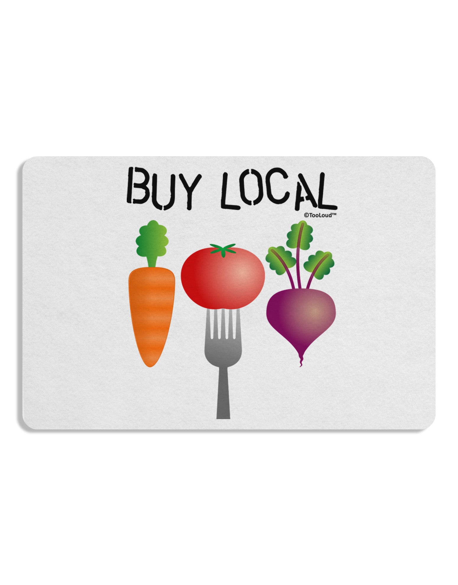 Buy Local - Vegetables Design Placemat Set of 4 Placemats-Placemat-TooLoud-White-Davson Sales