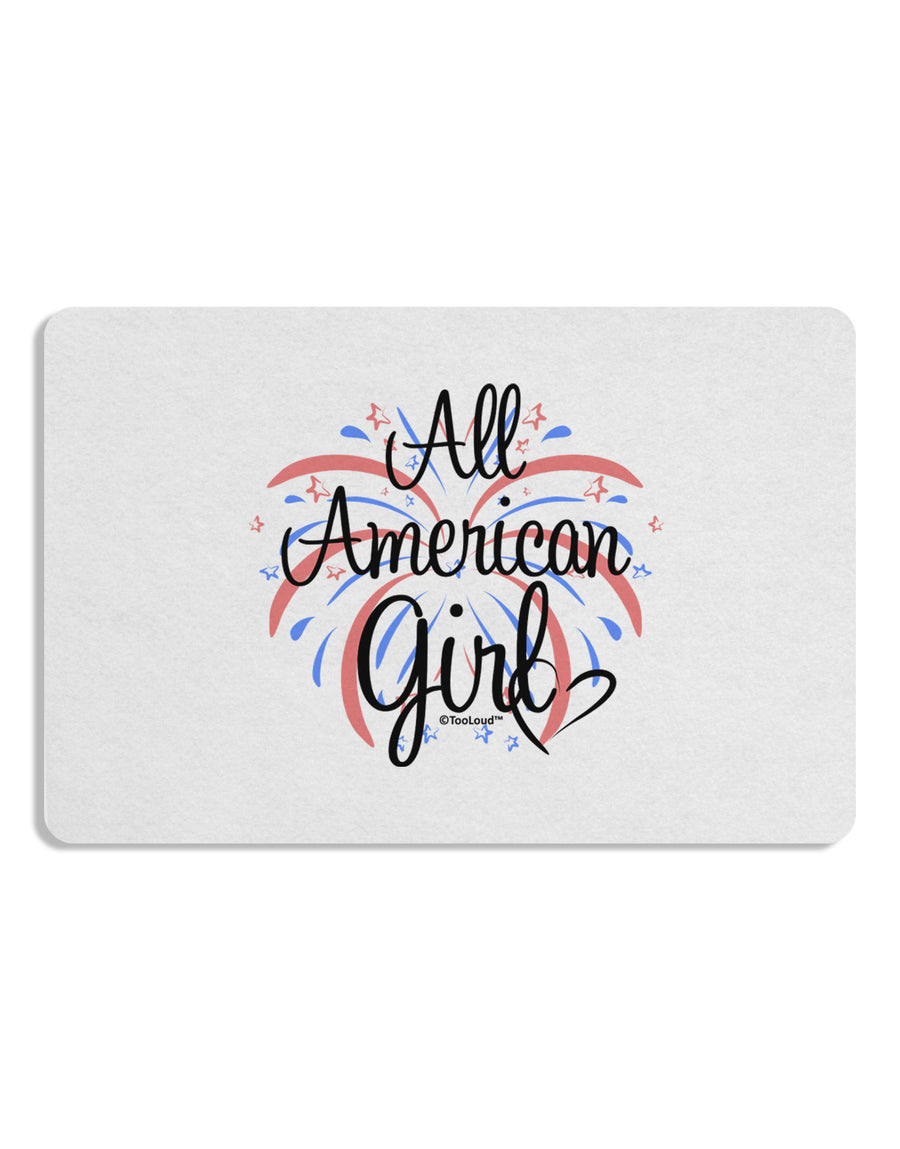 All American Girl - Fireworks and Heart Placemat by TooLoud Set of 4 Placemats-Placemat-TooLoud-White-Davson Sales