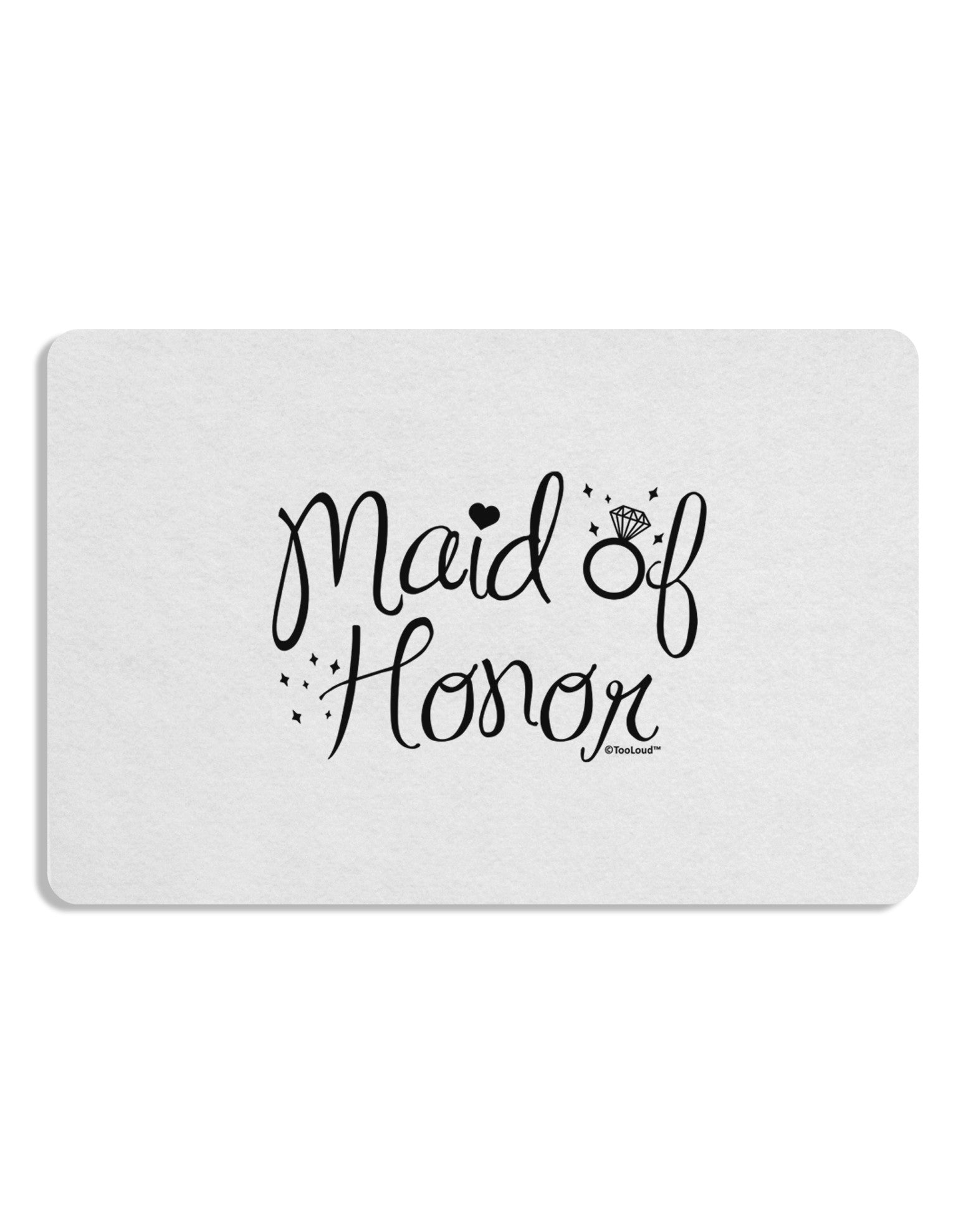 Maid of Honor - Diamond Ring Design Placemat Set of 4 Placemats-Placemat-TooLoud-White-Davson Sales