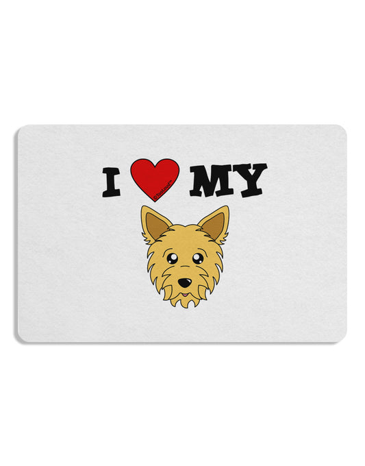 I Heart My - Cute Yorkshire Terrier Yorkie Dog Placemat by TooLoud Set of 4 Placemats-Placemat-TooLoud-White-Davson Sales