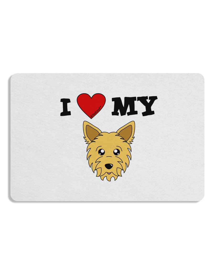 I Heart My - Cute Yorkshire Terrier Yorkie Dog Placemat by TooLoud Set of 4 Placemats-Placemat-TooLoud-White-Davson Sales