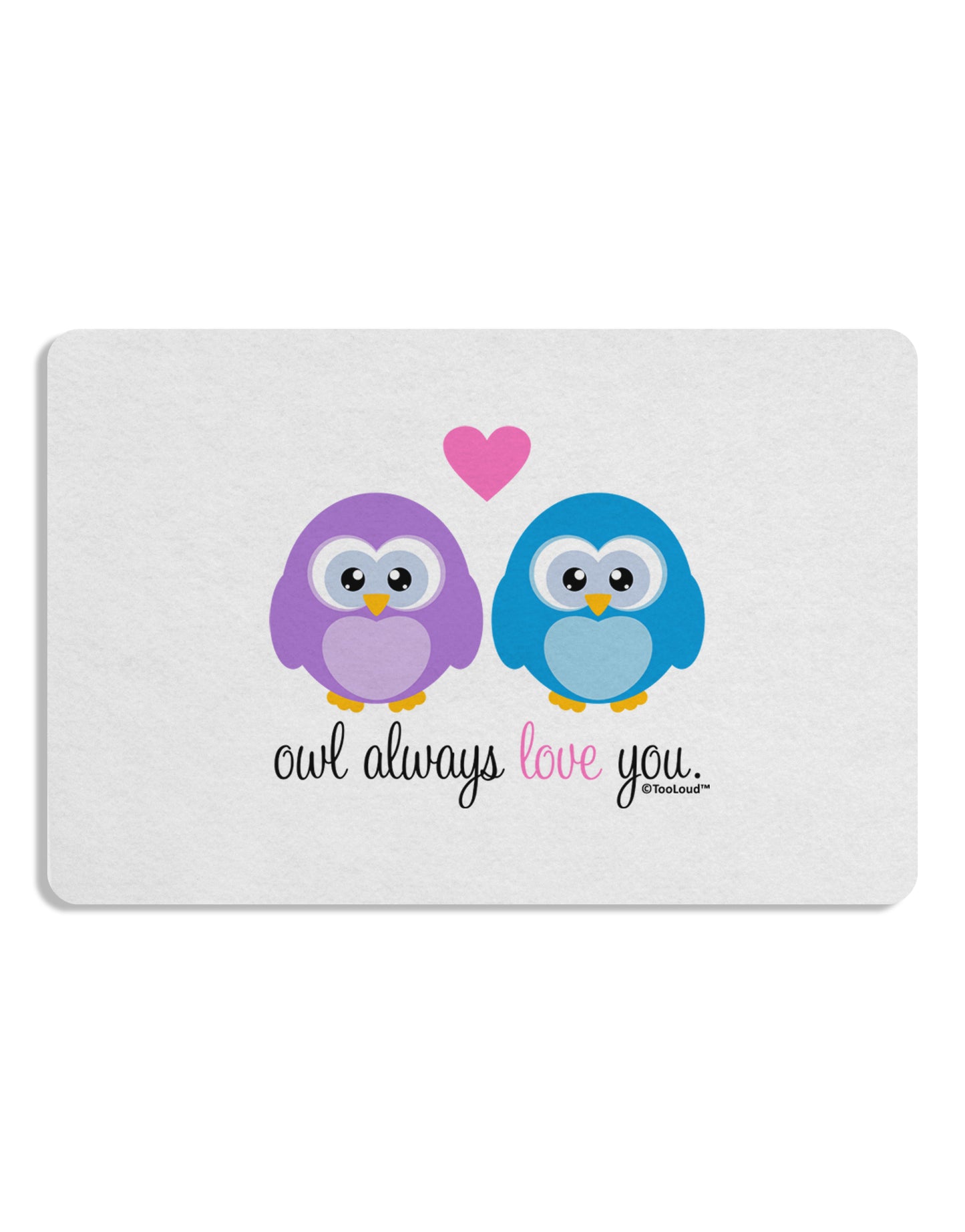 Owl Always Love You Placemat by TooLoud Set of 4 Placemats-Placemat-TooLoud-White-Davson Sales