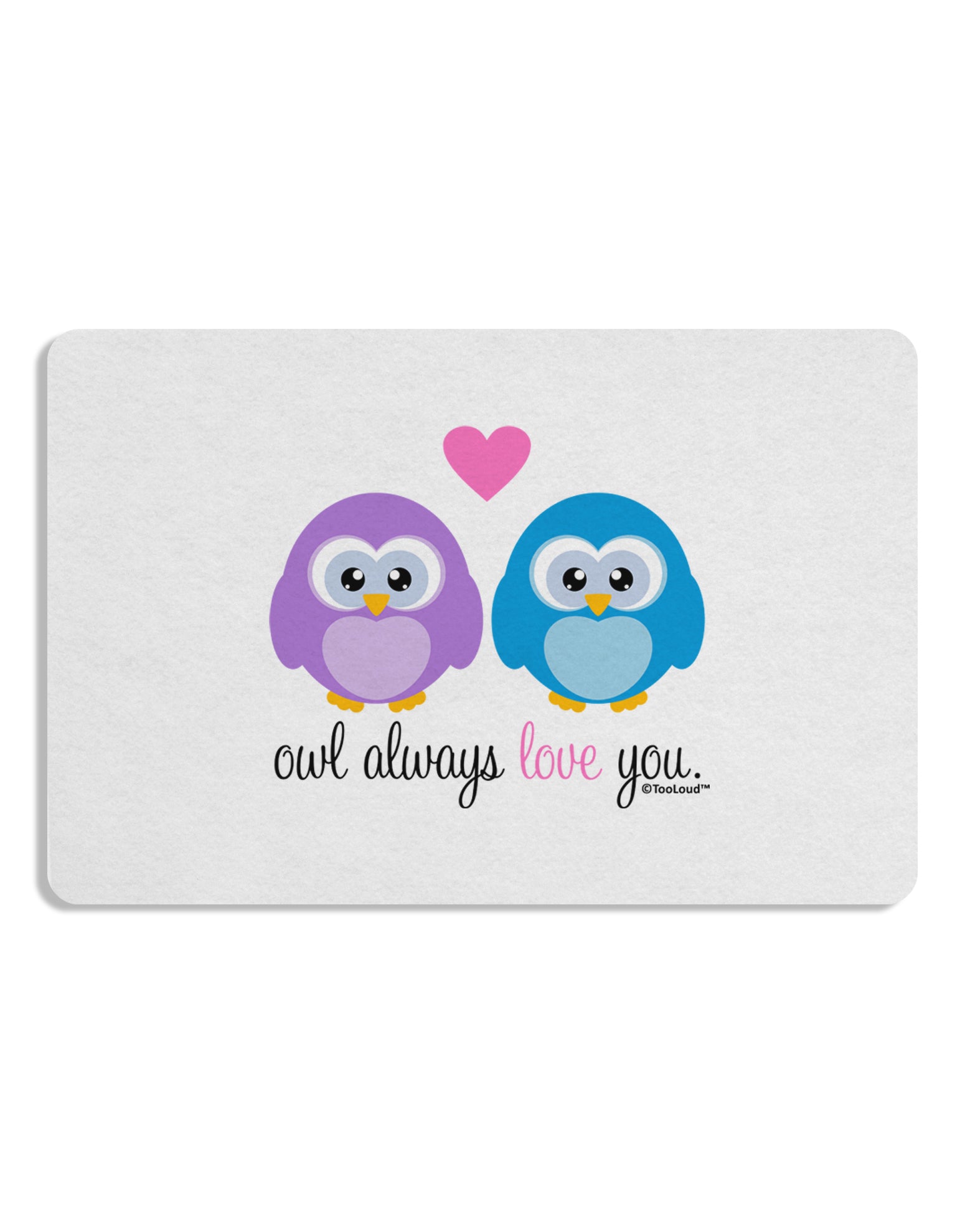 Owl Always Love You Placemat by TooLoud Set of 4 Placemats-Placemat-TooLoud-White-Davson Sales