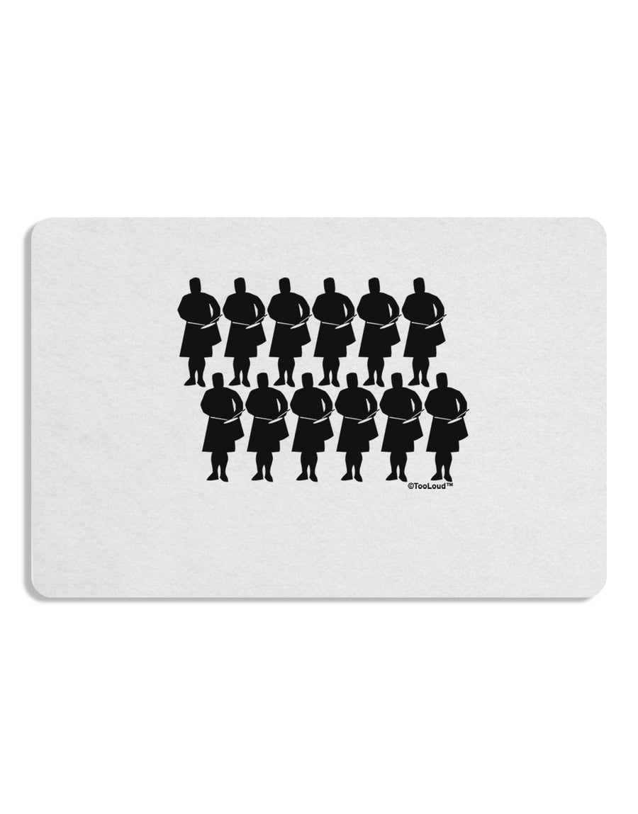 Twelve Drummers Drumming Placemat Set of 4 Placemats-Placemat-TooLoud-White-Davson Sales