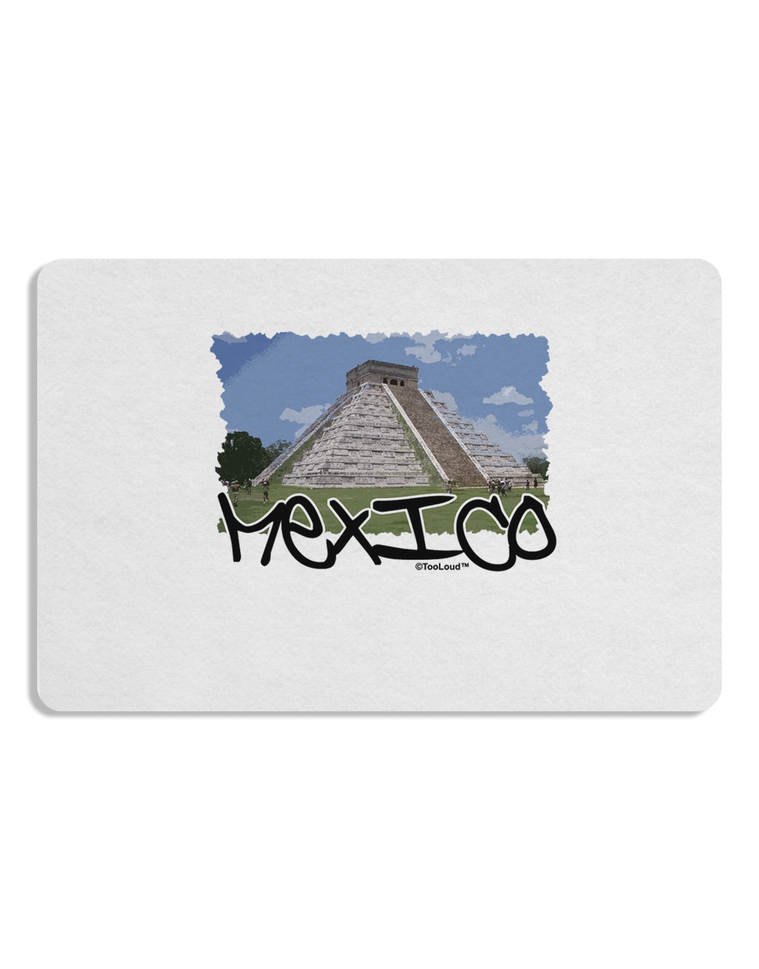 Mexico - Mayan Temple Cut-out Placemat by TooLoud Set of 4 Placemats-Placemat-TooLoud-White-Davson Sales