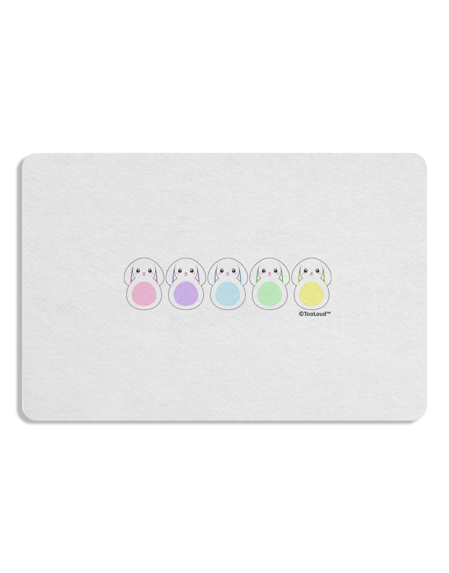 Cute Pastel Bunnies Placemat by TooLoud Set of 4 Placemats-Placemat-TooLoud-White-Davson Sales