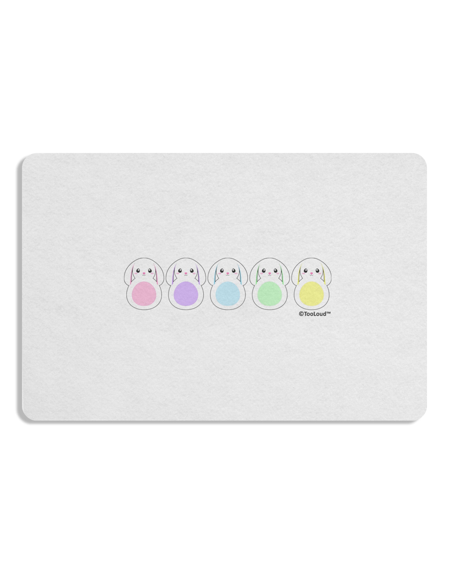 Cute Pastel Bunnies Placemat by TooLoud Set of 4 Placemats-Placemat-TooLoud-White-Davson Sales