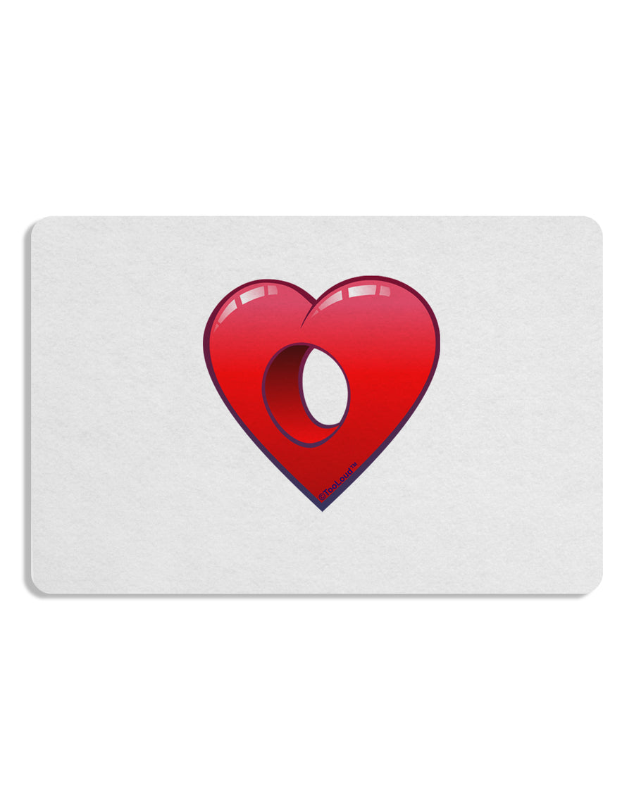 Hole Heartedly Broken Heart Placemat by TooLoud Set of 4 Placemats-Placemat-TooLoud-White-Davson Sales